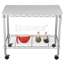 Novo cromo ajustável sala de metal rack de arame com placa de MDF (MDF603547B2C)